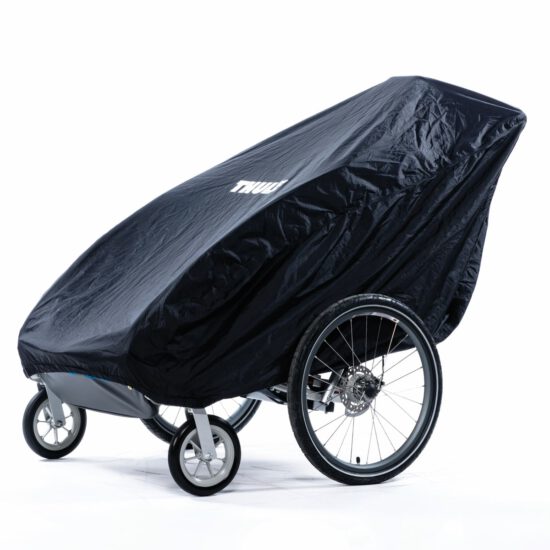 Durable fabric cover protects your Thule child carrier while not in use.