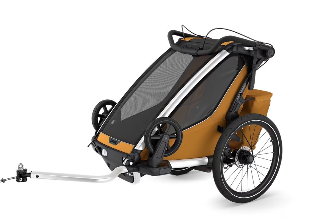 Thule-Chariot-Sport-2-enkel-natuurlijk-goud-fietskar-1